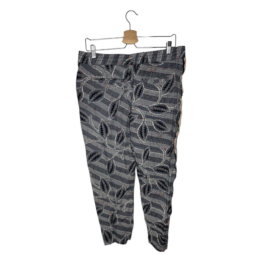 Anthro Abstract Pattern Jogger Side Stripe Size L - image 5